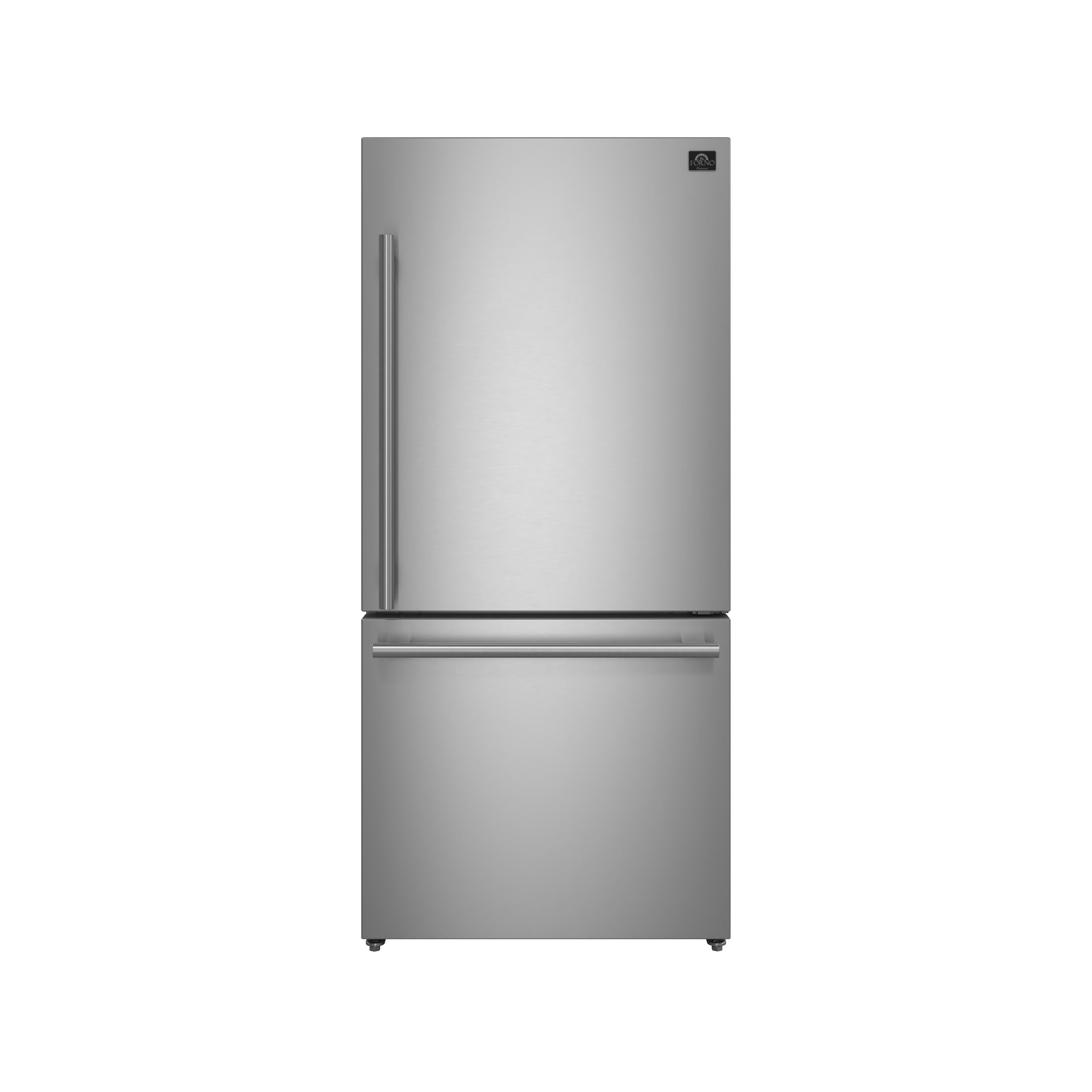 Forno Milano Espresso 31-Inch Bottom Freezer Refrigerator, Stainless Steel, 17.2 cu.ft Capacity, Right Swing Door, Energy Efficient - BonPrix Électroménagers