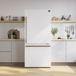 Forno Milano Espresso 31-Inch Bottom Freezer Refrigerator, White, 17.2 cu.ft Capacity, Energy Efficient - BonPrix Électroménagers