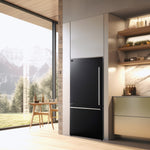 Forno Milano Espresso 31-Inch Black Bottom Freezer Refrigerator, 17.2 Cu. Ft., Energy-Efficient, No Frost, Built-In Ice Maker - BonPrix Électroménagers