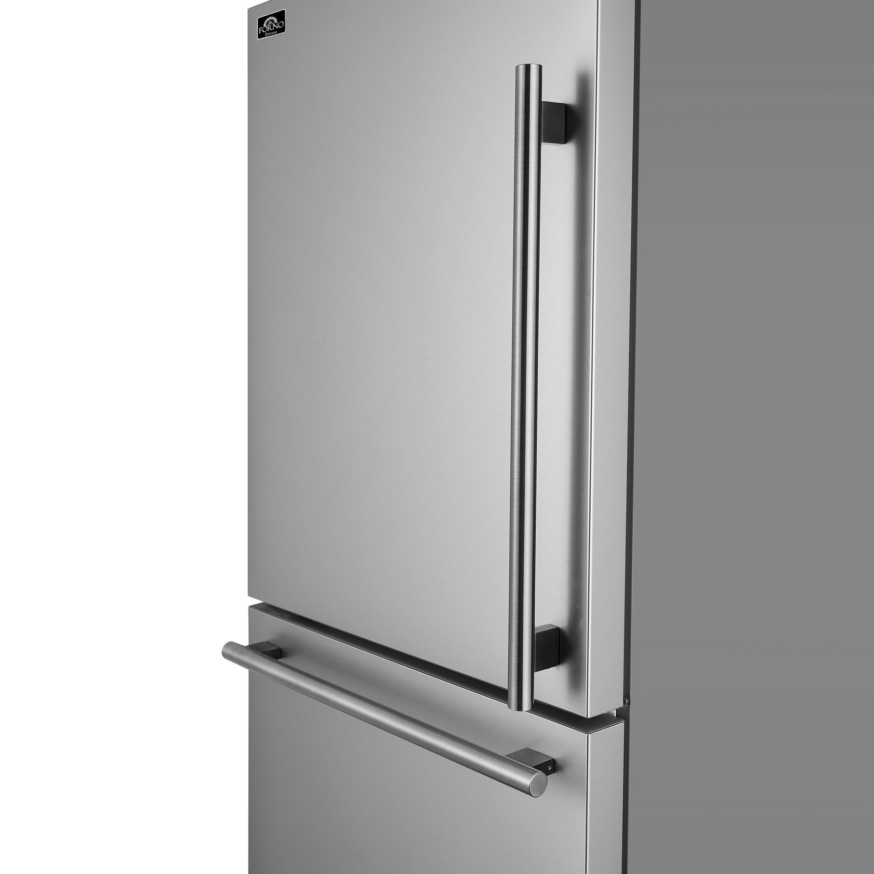 Forno Milano Espresso 31-Inch Stainless Steel Bottom Freezer Refrigerator, 17.2 cu.ft., Built-In Ice Maker, ENERGY STAR - BonPrix Électroménagers