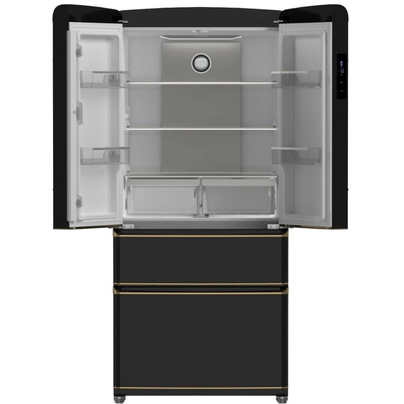 FFFFD179133BLK - RÉFRIGÉRATEURS - Forno -  Quatre portes avec porte à deux battants - Noir - Boîte Ouverte