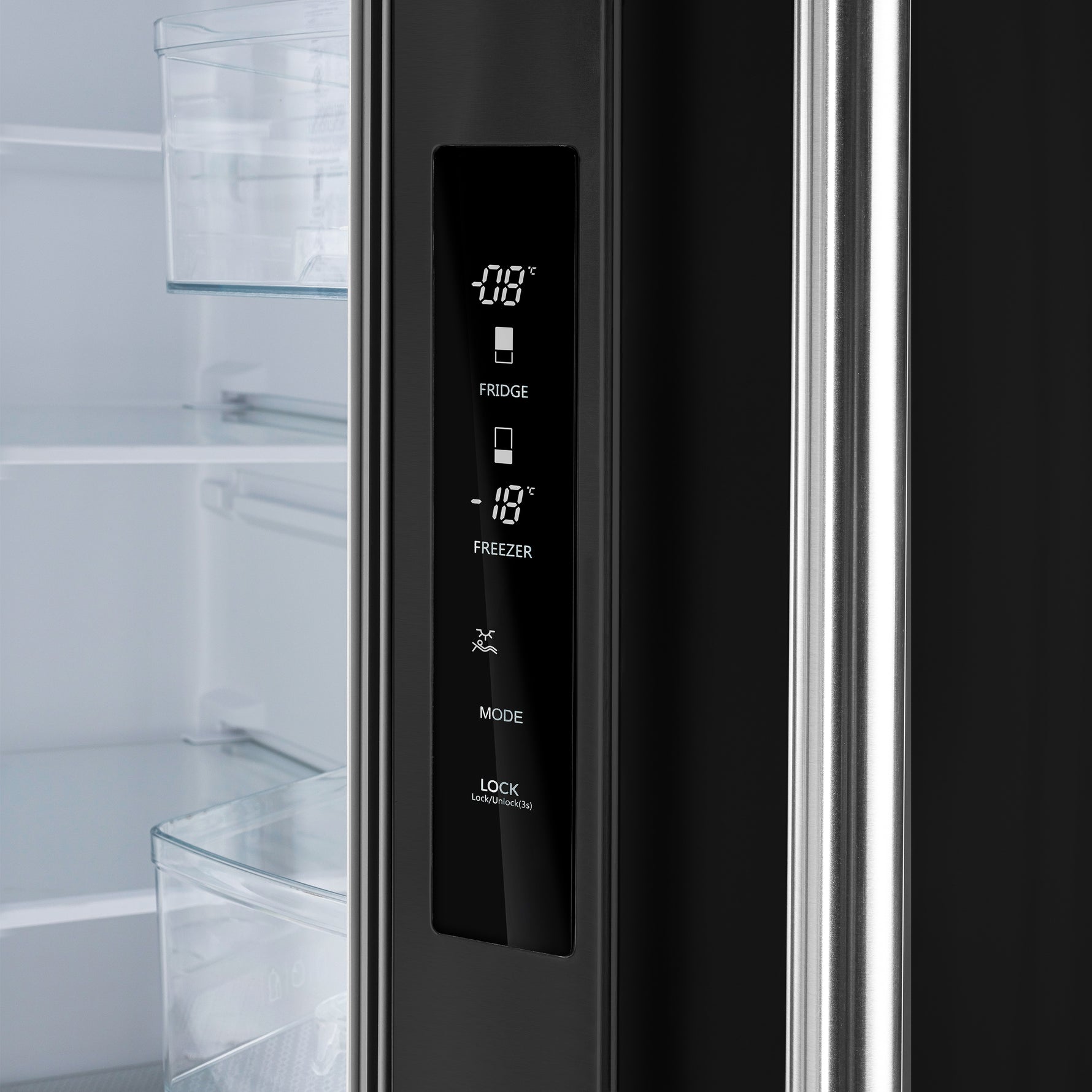 Forno Gallipoli Espresso 30-Inch Black French Door Refrigerator, Bottom Freezer, 17.5 Cu. Ft., No Frost, Ice Maker - BonPrix Électroménagers