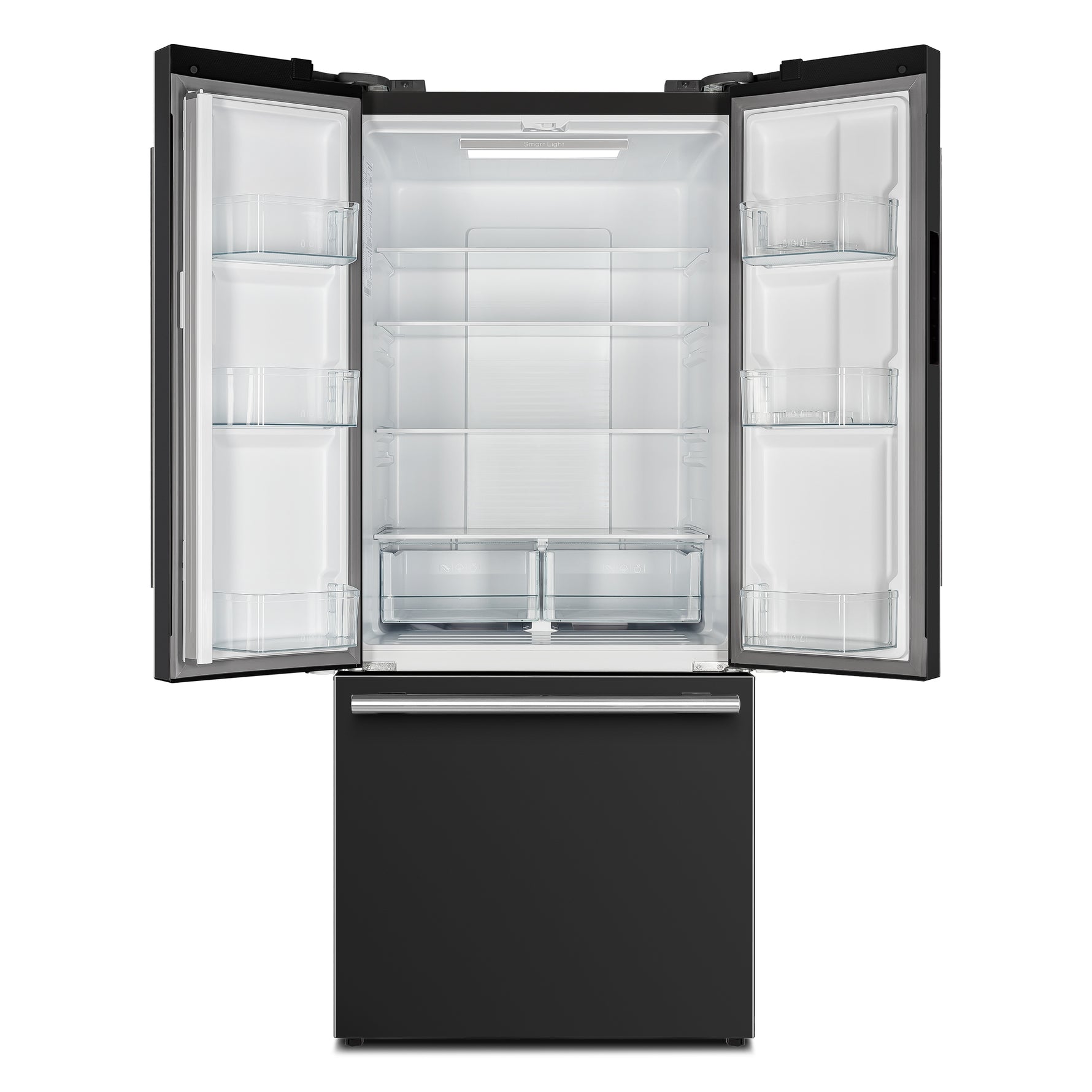 Forno Gallipoli Espresso 30-Inch Black French Door Refrigerator, Bottom Freezer, 17.5 Cu. Ft., No Frost, Ice Maker - BonPrix Électroménagers