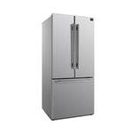Forno Gallipoli 30-Inch French Door Refrigerator with Bottom Freezer, 17.5 cu.ft Capacity, Stainless Steel, No Frost Technology, Built-In Ice Maker, Energy Efficient - BonPrix Électroménagers