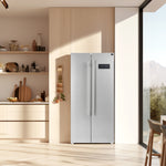 FORNO Premium 2-Piece Kitchen Bundle - Marco 30-inch Gas Range Stainless Steel, Forno Salerno 33" Side-by-Side Stainless Steel Refrigerator 15.6 cu.ft - FBDL-021-01CAUS - BonPrix Électroménagers