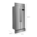 Forno Salerno 37-Inch Built-In Stainless Steel Refrigerator, 15.6 cu.ft, Modern Decorative Grill, ENERGY STAR Certified - BonPrix Électroménagers