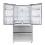 Forno Moena 36-Inch French Door Refrigerator, 19.2 cu.ft, Counter Depth, Ice Maker, Stainless Steel Interior Panel, ENERGY STAR Certified - BonPrix Électroménagers