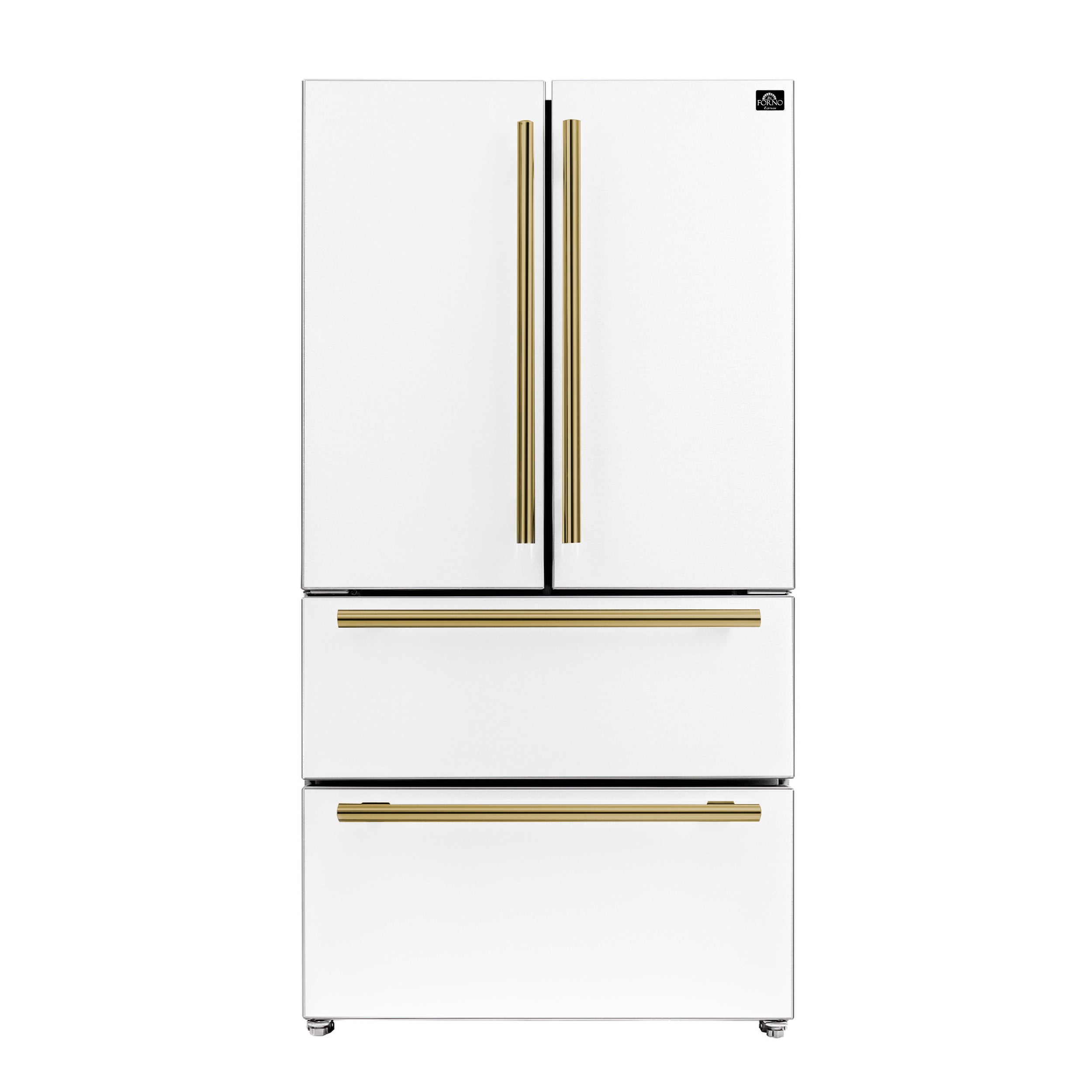 Forno Moena Espresso 36-Inch White French Door Refrigerator, 19.2 Cu. Ft., Frost-Free, Automatic Ice Maker, ENERGY STAR Certified - BonPrix Électroménagers