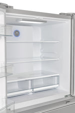 Forno Moena 40-Inch French Door Refrigerator, Stainless Steel, 19.2 cu.ft, Modern Decorative Grill, ENERGY STAR Certified - BonPrix Électroménagers