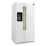 Forno Salerno Espresso 36-Inch White Side-by-Side Refrigerator, 20 Cu. Ft., Frost-Free, Ice & Water Dispenser, ENERGY STAR Certified - BonPrix Électroménagers