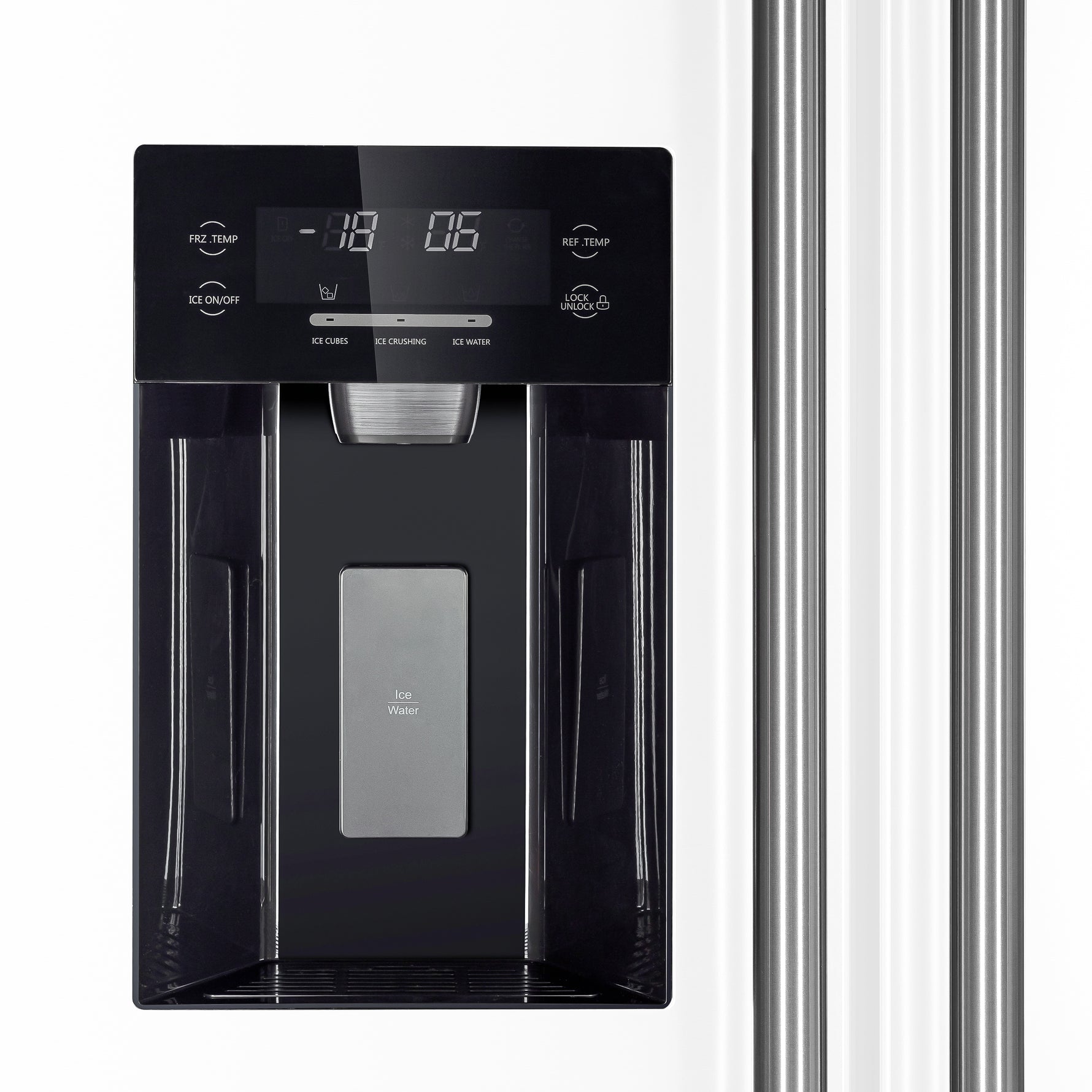 Forno Salerno Espresso 36-Inch White Side-by-Side Refrigerator, 20 Cu. Ft., Frost-Free, Ice & Water Dispenser, ENERGY STAR Certified - BonPrix Électroménagers