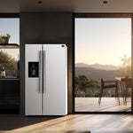 Forno Salerno Espresso 36-Inch White Side-by-Side Refrigerator, 20 Cu. Ft., Frost-Free, Ice & Water Dispenser, ENERGY STAR Certified - BonPrix Électroménagers