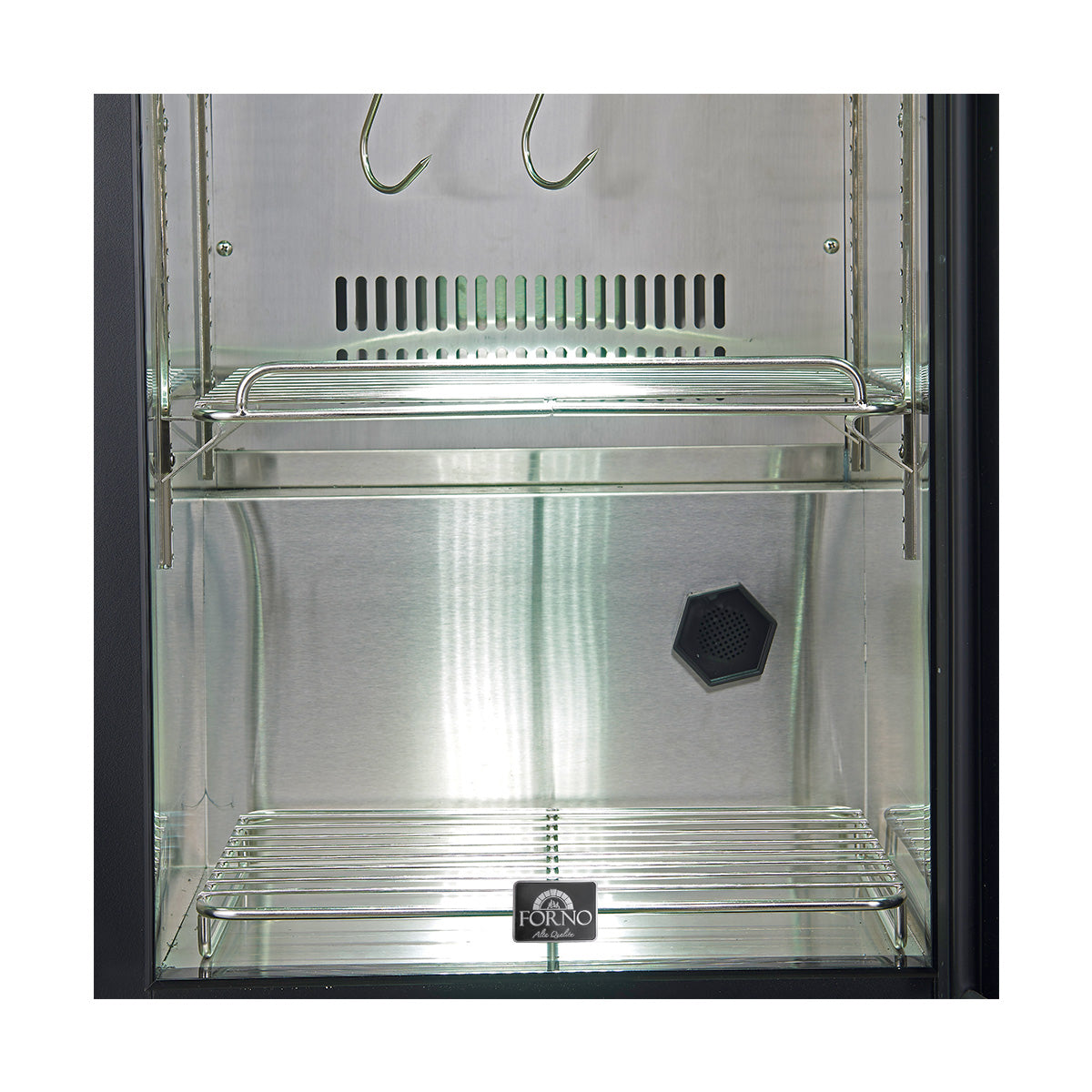 Forno Asciutto 17-Inch Dry Aging Cabinet, Stainless Steel 304, 1.84 cu.ft, LED Lighting, Adjustable Shelves - BonPrix Électroménagers