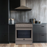 Forno Leonardo Espresso 30-Inch Stainless Steel Electric Range, True Convection, Energy Efficient - BonPrix Électroménagers