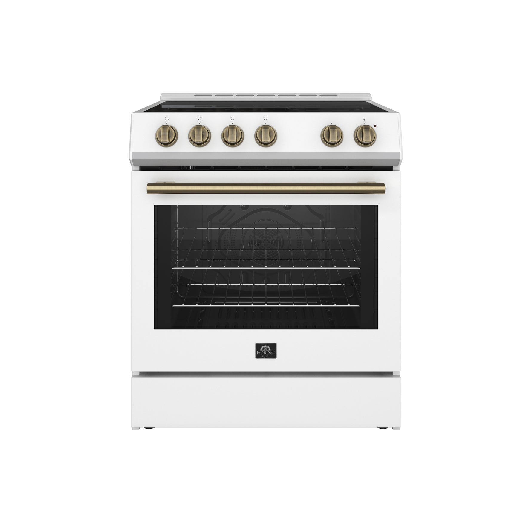 Forno Leonardo Espresso 30-Inch White Electric Range, True Convection, Energy Efficient - BonPrix Électroménagers