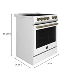 Forno Leonardo Espresso 30-Inch White Electric Range, True Convection, Energy Efficient - BonPrix Électroménagers