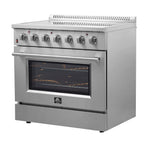 Forno Galiano 36-Inch Freestanding Electric Range, True Convection, Energy Efficient - BonPrix Électroménagers