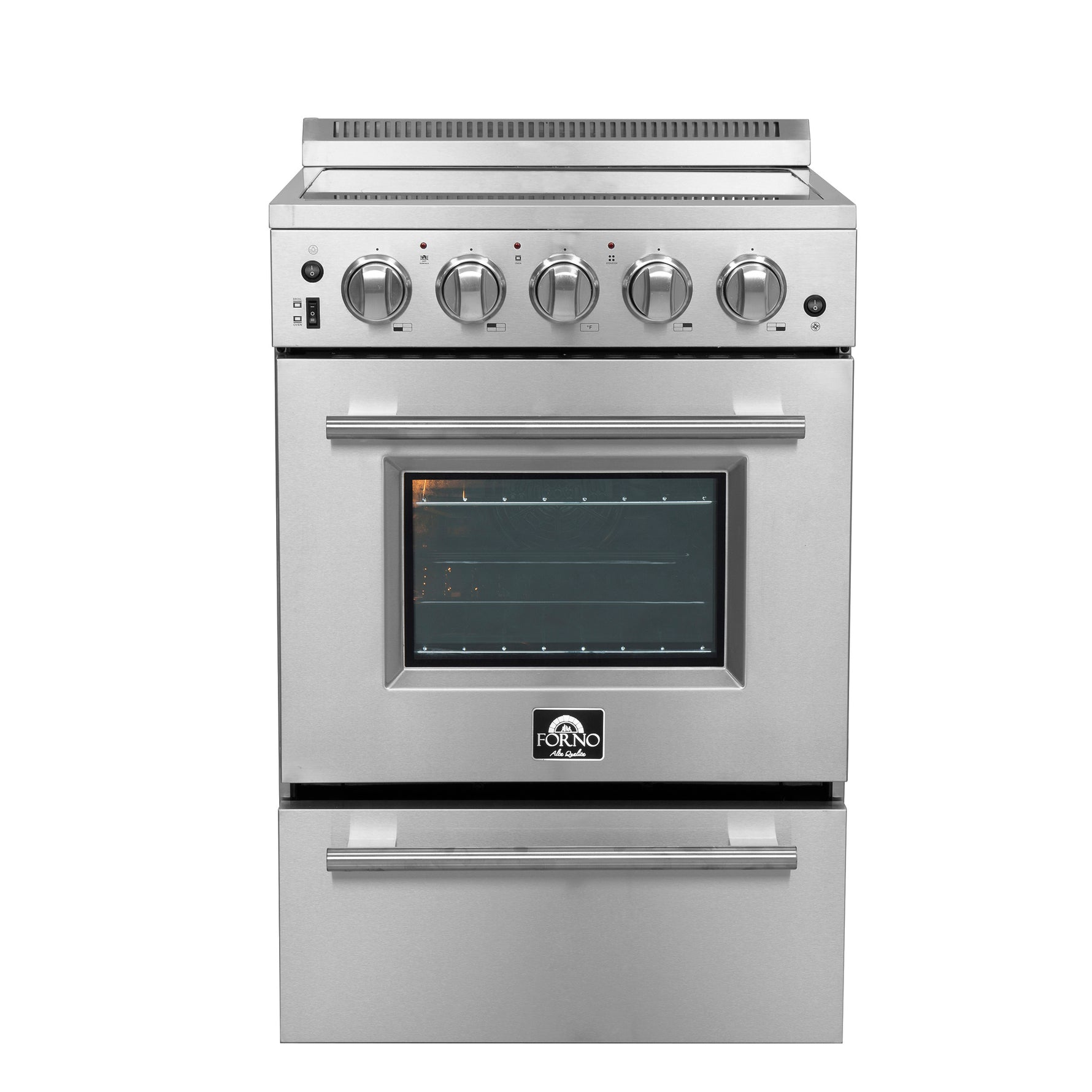 Forno Loiano 24-Inch Freestanding Electric Range, Canada Version, No Rotisserie Function, Plug and Cord Included - BonPrix Électroménagers