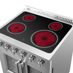 Forno Galiano 30-Inch Freestanding French Door Electric Range, True Convection, Energy Efficient - BonPrix Électroménagers