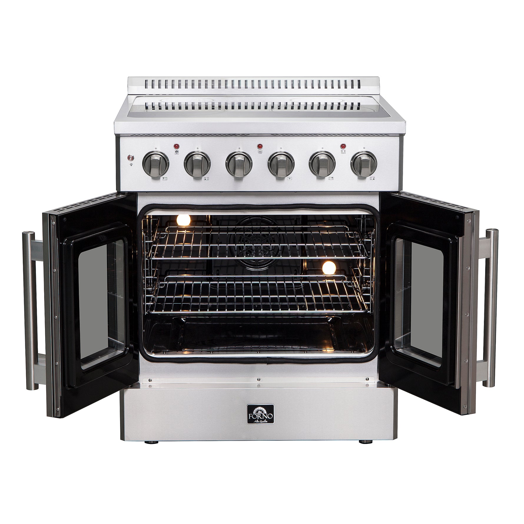 Forno Galiano 30-Inch Freestanding French Door Electric Range, True Convection, Energy Efficient - BonPrix Électroménagers