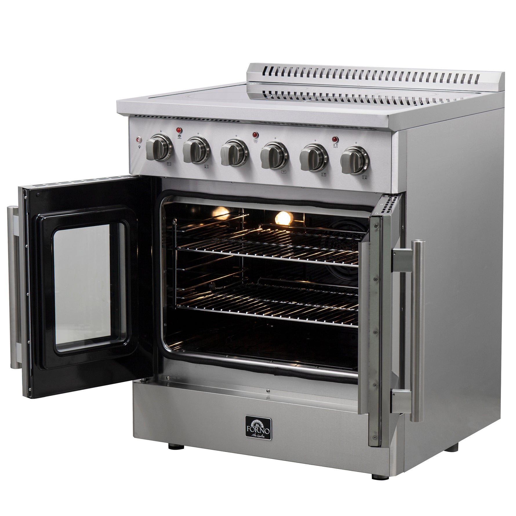Forno Galiano 30-Inch Freestanding French Door Electric Range, True Convection, Energy Efficient - BonPrix Électroménagers