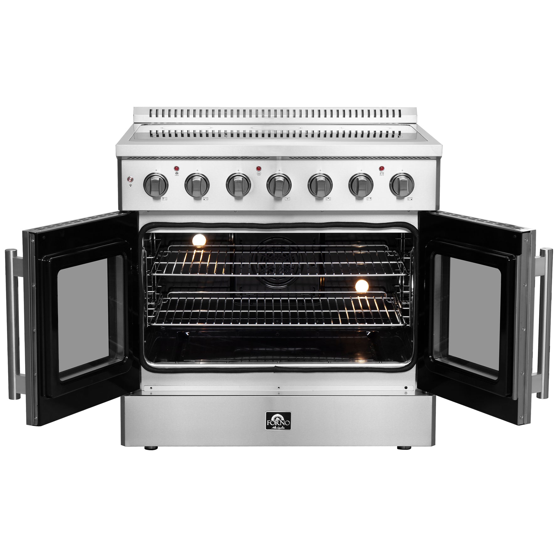 Forno Galiano 36-Inch Freestanding French Door Electric Range, True Convection, Energy Efficient - BonPrix Électroménagers