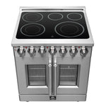 Forno Massimo 30-Inch Freestanding French Door Electric Range, True Convection Oven - BonPrix Électroménagers