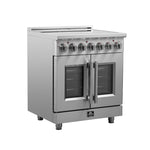 Forno Massimo 30-Inch Freestanding French Door Electric Range, True Convection Oven - BonPrix Électroménagers