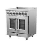 Forno Massimo 30-Inch Freestanding French Door Electric Range, True Convection Oven - BonPrix Électroménagers