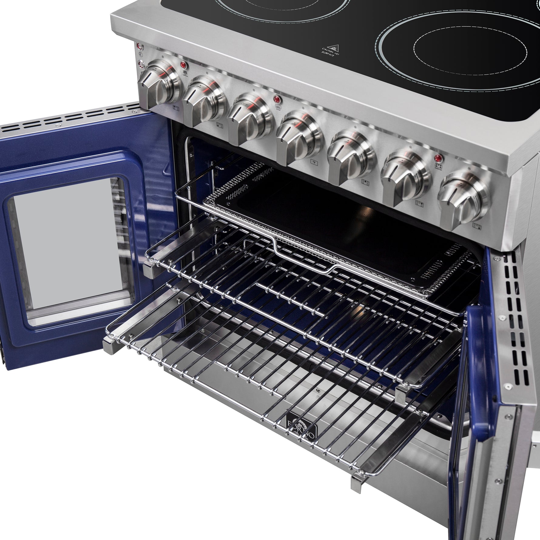 Forno Massimo 30-Inch Freestanding French Door Electric Range, True Convection Oven - BonPrix Électroménagers