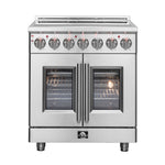 Forno Massimo 30-Inch Freestanding French Door Electric Range, True Convection Oven - BonPrix Électroménagers