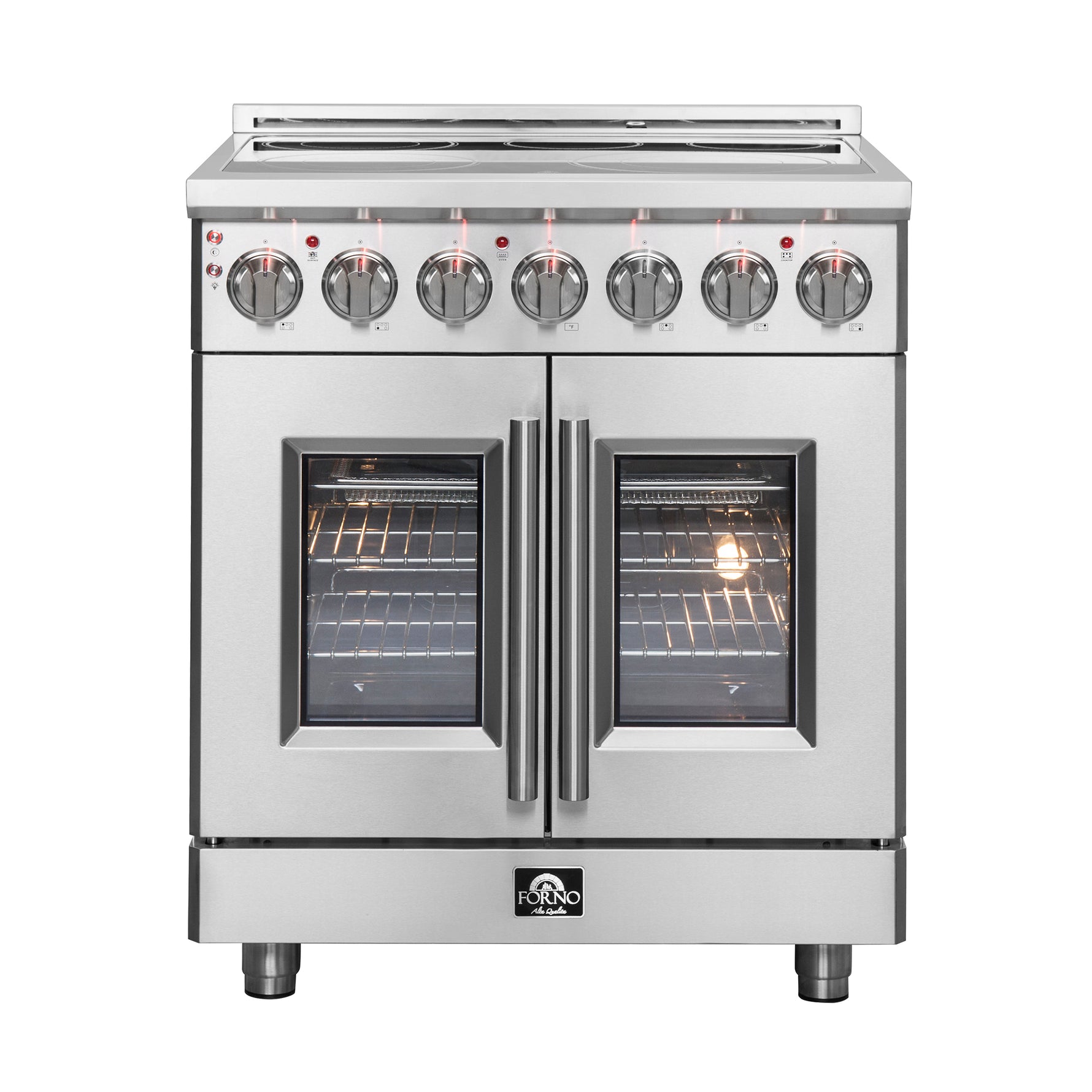Forno Massimo 30-Inch Freestanding French Door Electric Range, True Convection Oven - BonPrix Électroménagers