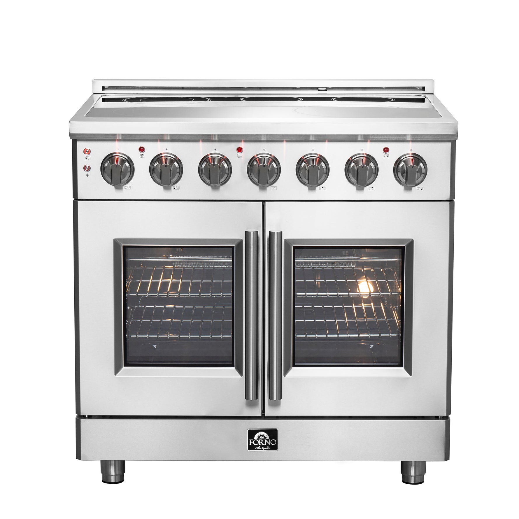 Forno Massimo 36-Inch Freestanding French Door Electric Range, True Convection Oven - BonPrix Électroménagers