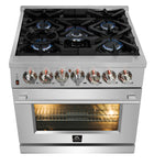 Forno Massimo 30-Inch Freestanding Dual Fuel Range, 4 Burners, Double Convection Ovens - BonPrix Électroménagers