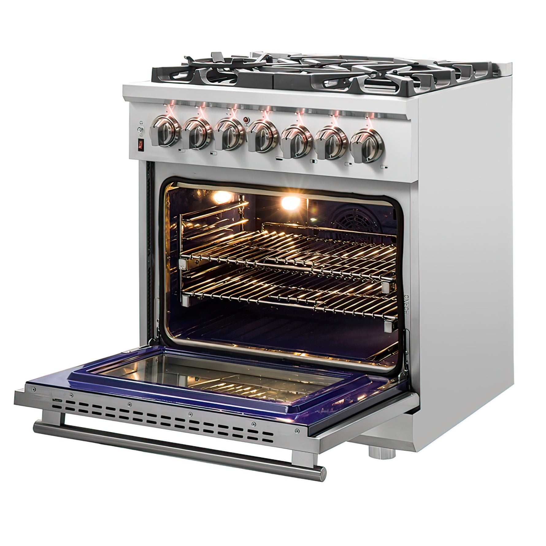 Forno Massimo 30-Inch Freestanding Dual Fuel Range, 4 Burners, Double Convection Ovens - BonPrix Électroménagers