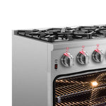 Forno Massimo 36-Inch Freestanding Dual Fuel Range, 6 Burners, Double Convection Ovens - BonPrix Électroménagers