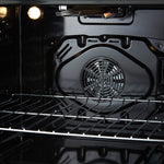 Forno Leonardo Espresso 30-Inch Black Gas Range, 5 Burners, 39,500 BTU, 5 cu.ft Convection Oven - BonPrix Électroménagers