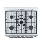 Forno Leonardo Espresso 30-Inch White Gas Range, 5 Burners, 39,500 BTU, 5 cu.ft Convection Oven - BonPrix Électroménagers