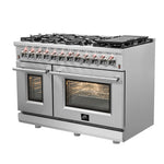 Forno Massimo 48-Inch Freestanding Dual Fuel Range, 8 Burners, Double Convection Ovens - BonPrix Électroménagers