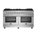 Forno Massimo 60-Inch Freestanding Dual Fuel Range, 10 Burners, Double Convection Ovens - BonPrix Électroménagers