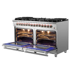 Forno Massimo 60-Inch Freestanding Dual Fuel Range, 10 Burners, Double Convection Ovens - BonPrix Électroménagers