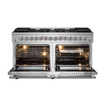 Forno Galiano 60-Inch Freestanding Dual Fuel Range, 10 Burners, Double Convection Ovens - BonPrix Électroménagers