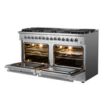 Forno Galiano 60-Inch Freestanding Dual Fuel Range, 10 Burners, Double Convection Ovens - BonPrix Électroménagers