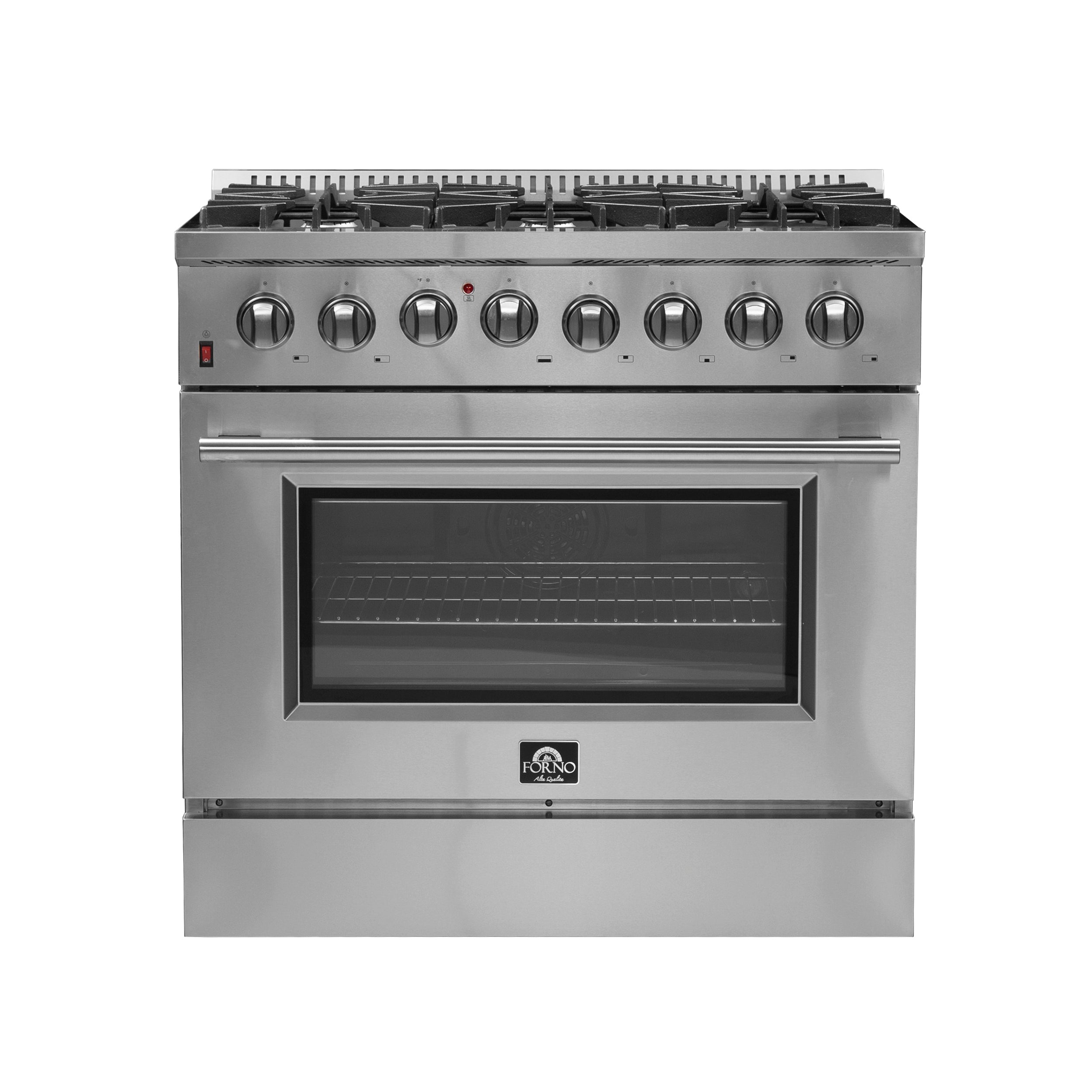 Forno Galiano 36-Inch Freestanding Dual Fuel Range, 6 Burners, Double Convection Ovens - BonPrix Électroménagers