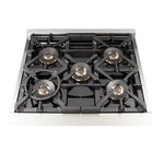 Forno Capriasca 30-Inch Freestanding Dual Fuel Range, 4 Burners, True Convection Oven - BonPrix Électroménagers