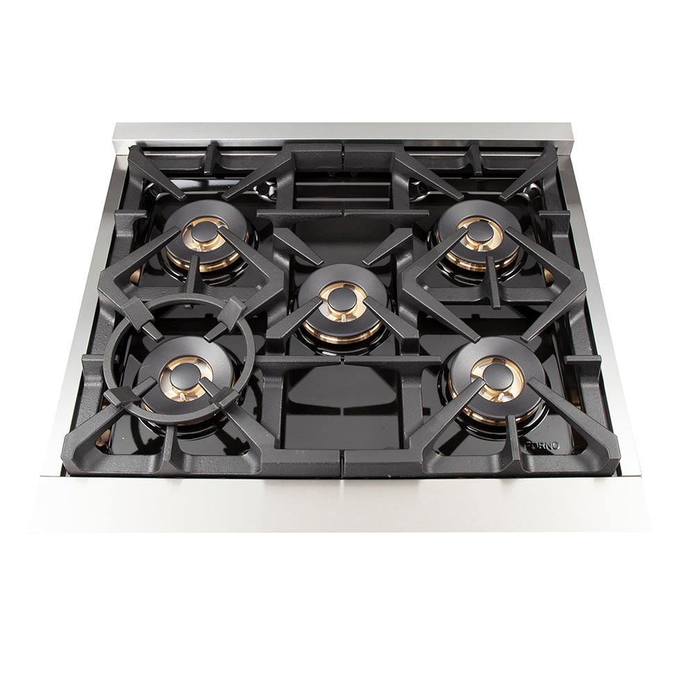 Forno Capriasca 30-Inch Freestanding Dual Fuel Range, 4 Burners, True Convection Oven - BonPrix Électroménagers