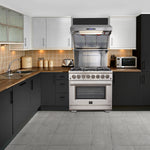 Forno Capriasca 36-Inch Freestanding Dual Fuel Range, 6 Burners, True Convection Oven - BonPrix Électroménagers