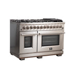 Forno Capriasca 48-Inch Freestanding Dual Fuel Range, 8 Burners, True Convection Oven - BonPrix Électroménagers
