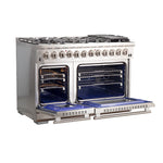 Forno Capriasca 48-Inch Freestanding Dual Fuel Range, 8 Burners, True Convection Oven - BonPrix Électroménagers