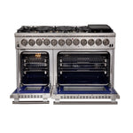 Forno Capriasca 48-Inch Freestanding Dual Fuel Range, 8 Burners, True Convection Oven - BonPrix Électroménagers